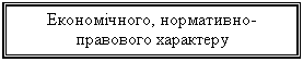 Подпись: Економічного, нормативно-правового характеру